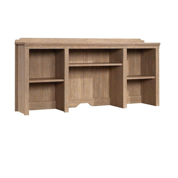 Sauder Rollingwood Brushed Oak Desk Hutch With Adjustable Shelves ... within The Enduring Appeal of Brushed Oak The Sauder Rollingwood Credenza Story