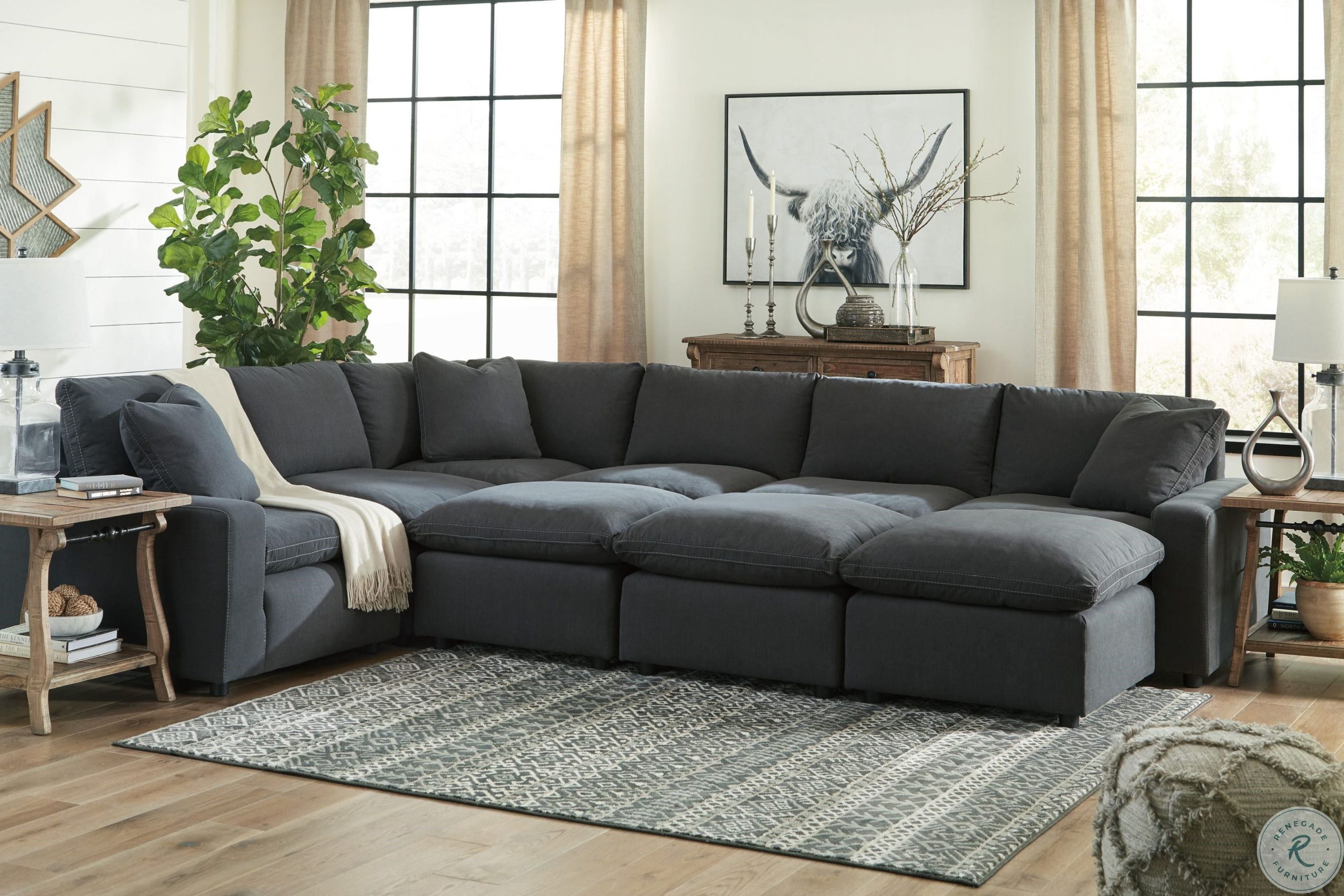 Savesto Charcoal 6 Piece Laf Sectional | Furniture, Modular Sectional ... intended for Your Guide to Choosing and Living With a 6-Piece Sectional Sofa