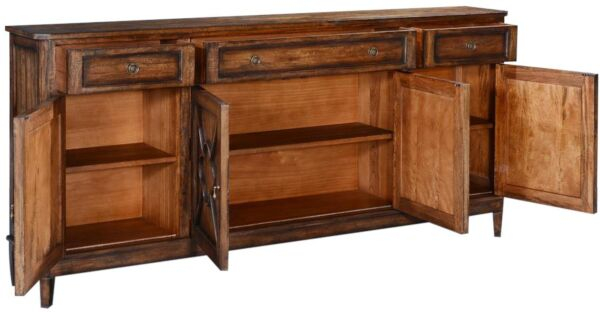 Sideboard For Sale | Wilcox Rustic Pecan Solid Wood pertaining to Gesling 53&amp;quot; 3-Drawer Sideboard, Pecan