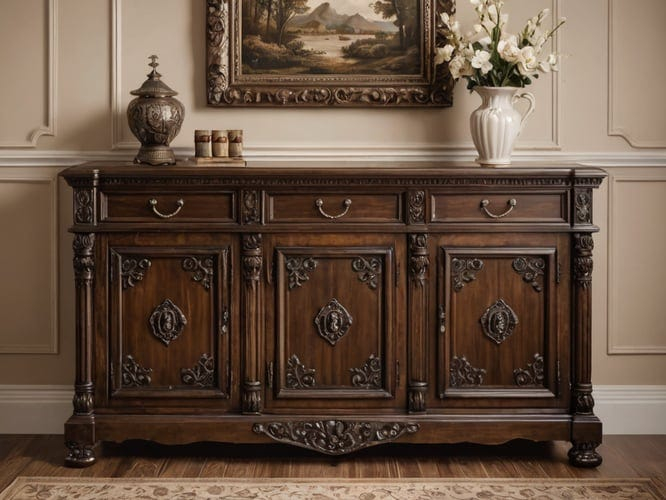 Solid Wood Sideboards Buffets | By Harrison Bennett | Jun, 2024 | Medium with Sophia 3-Drawer 3-Door Carved Solid Wood Sideboard