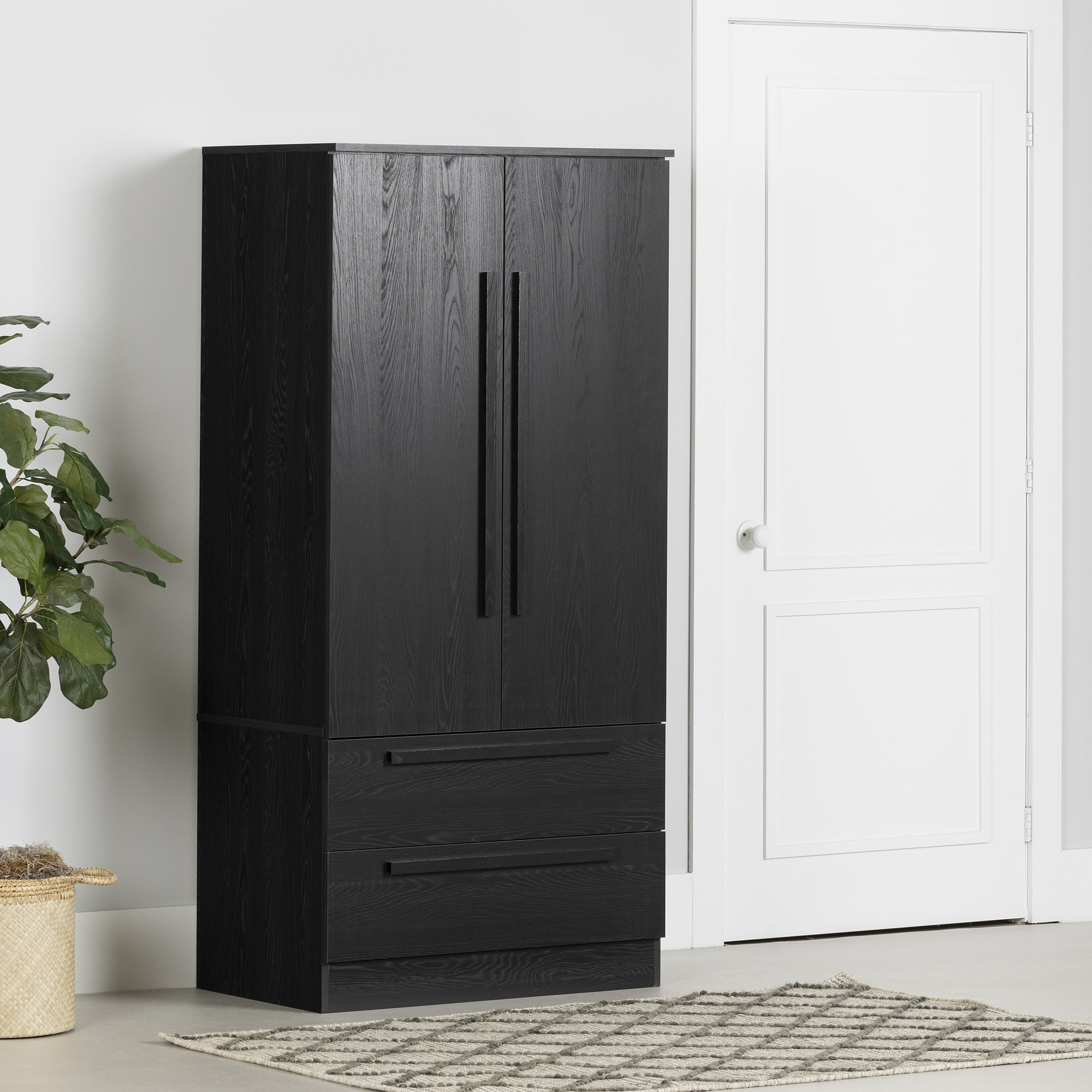South Shore Acapella Wardrobe Armoire With Doors And Drawers | Wayfair with regard to Styling Your Space The Versatile Appeal of the South Shore Acapella Wardrobe in Pure White