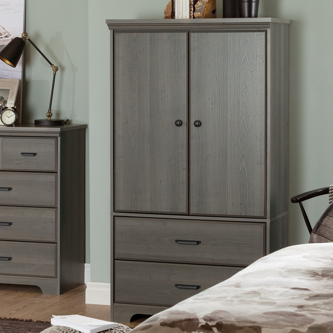 South Shore Versa Armoire &amp;amp; Reviews | Wayfair with regard to Weathered Oak Charm How the South Shore Versa Armoire Elevates Your Space