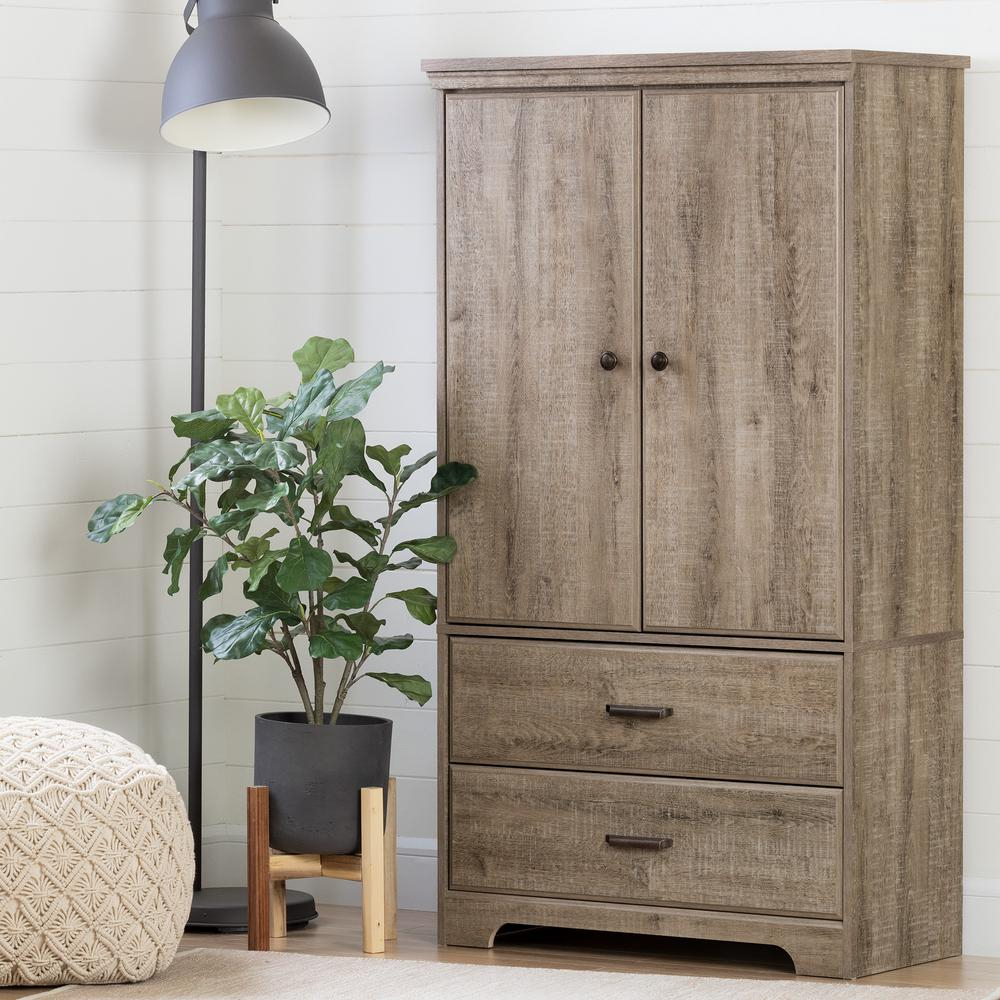 Weathered Oak Charm How the South Shore Versa Armoire Elevates Your Space