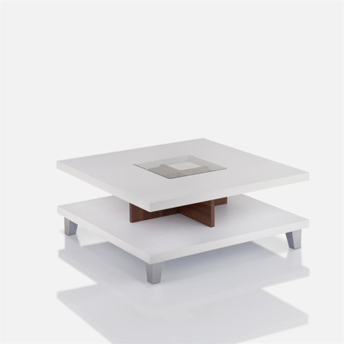 Square Walnut Coffee Table | Best Buy Canada intended for Bowery Hill Contemporary Distressed Wood Coffee Table In White
