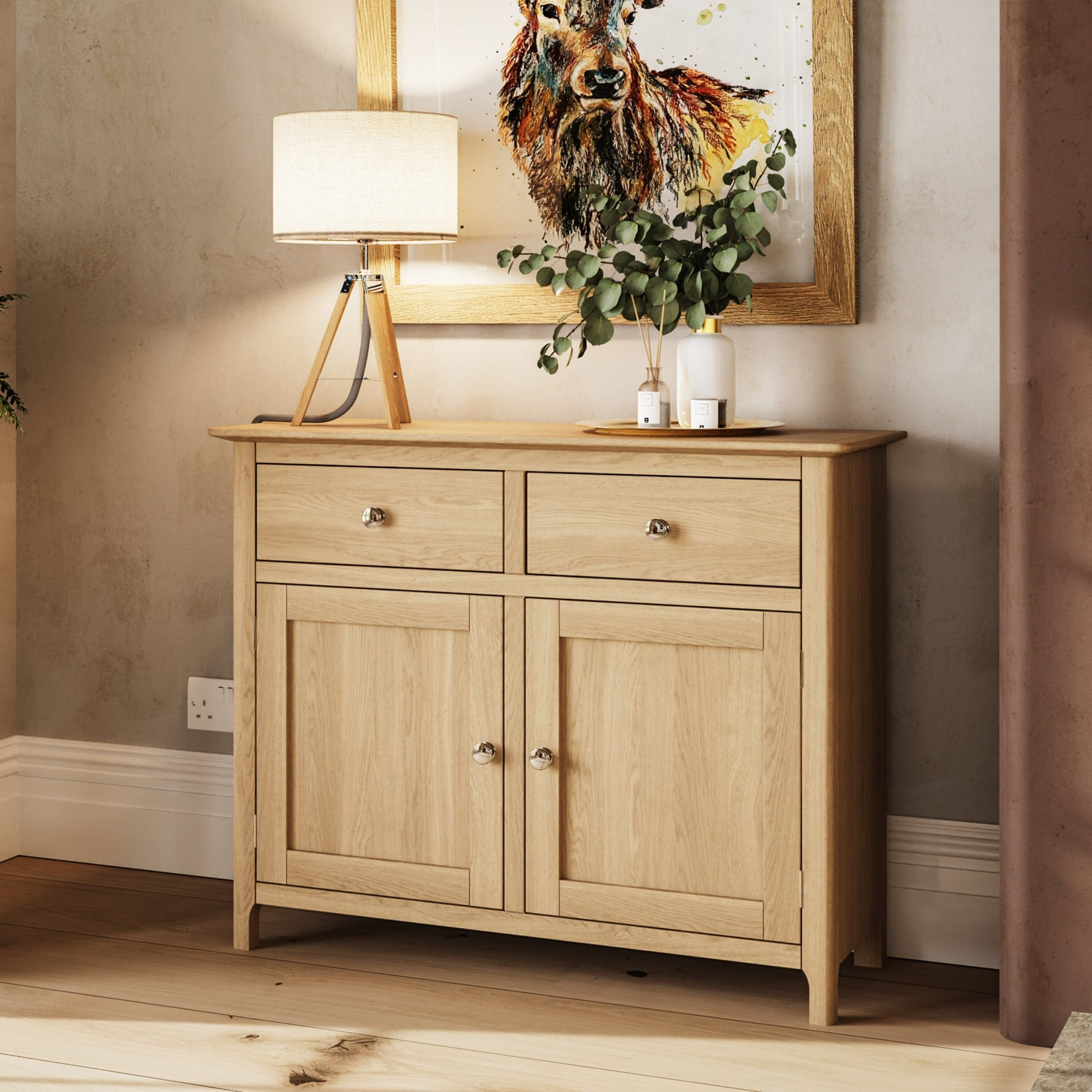 Taberno Oak 2 Door 2 Drawer Sideboard | Fwstyle with Brown Oak 2-Door Sideboard, Oroa Claremont