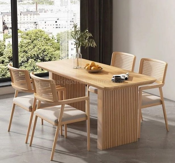 Teak Indoor Dining Set throughout Creating Cozy Gatherings The Jasper Teak Finish Dining Set from GDF Studio