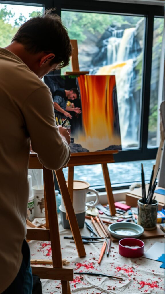 The Majesty Of Waterfalls: Art Capturing Nature&amp;#039;s Power in Product Of The Week Dream On Cloud Wall Art By Aureous