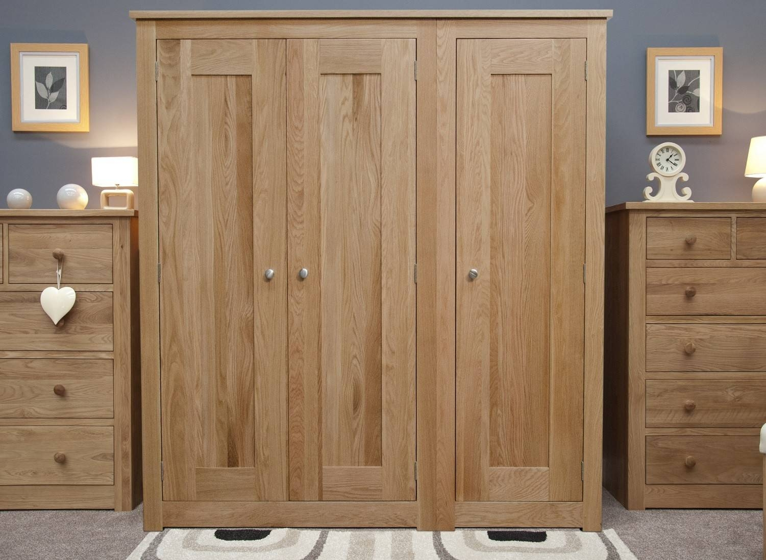 Top 15 Of Cheap Solid Wood Wardrobes with regard to Oak Solid Wood Wardrobe, Natural Wood, 78.7X24.4X86.6 In