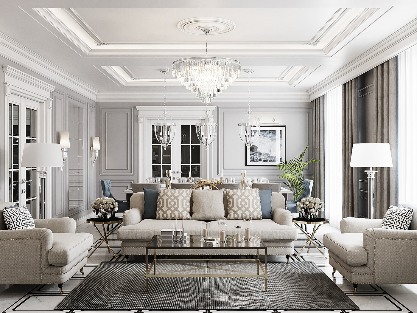 Top 7 Tips For Creating Neoclassical Interior Design - Creativehomex with regard to Maximising Modernity In Transitional Neoclassical Interiors