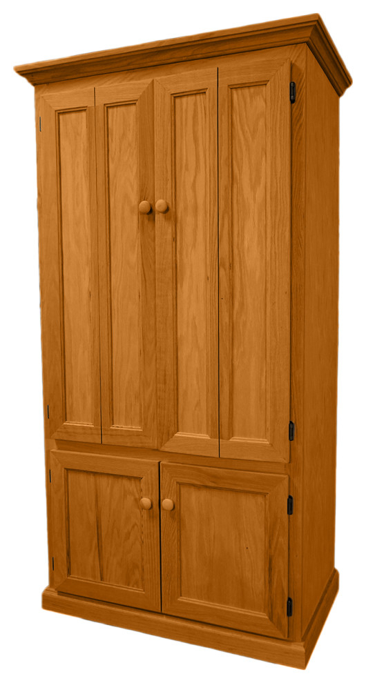 Traditional Oak Computer Armoire - Traditional - Armoires And Wardrobes ... intended for Traditional Oak Computer Armoire, Lite Oak