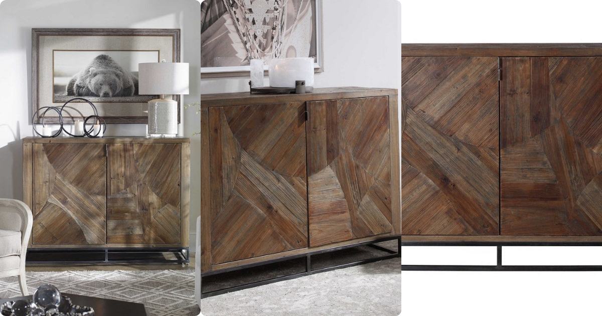 Uttermost Evros Reclaimed Wood 2 Door Cabinet – Casabelladecor.net inside The Enduring Appeal of Evros Reclaimed Wood 2 Door Cabinets