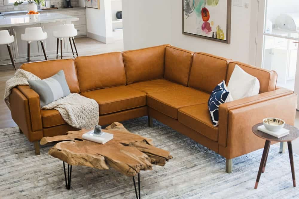 Vegan Leather Sofa | Baci Living Room with regard to Transform Your Living Space with a Tan Vegan Leather Sofa