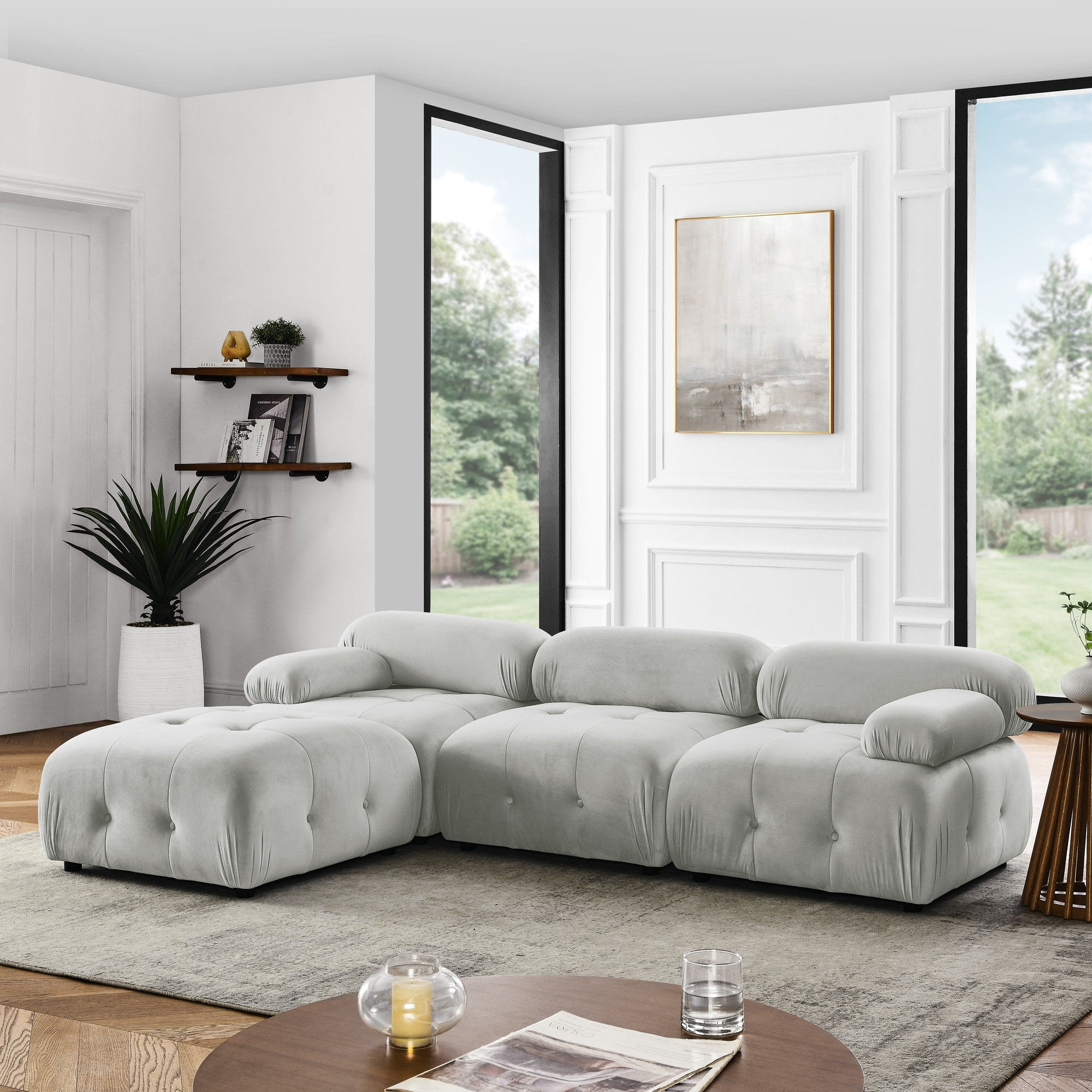Velvet Sectional Sofas - Bed Bath &amp;amp; Beyond within Understanding the Arc Velvet Upholstered S-Shaped Sectional A Deep Dive