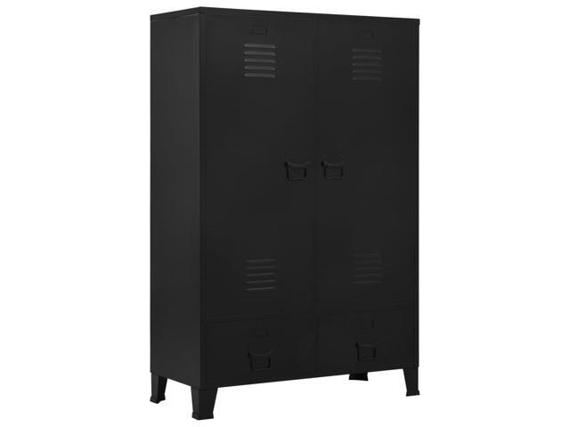 Unlocking Space Maximization with the vidaXL Black Metal Wardrobe Armoire
