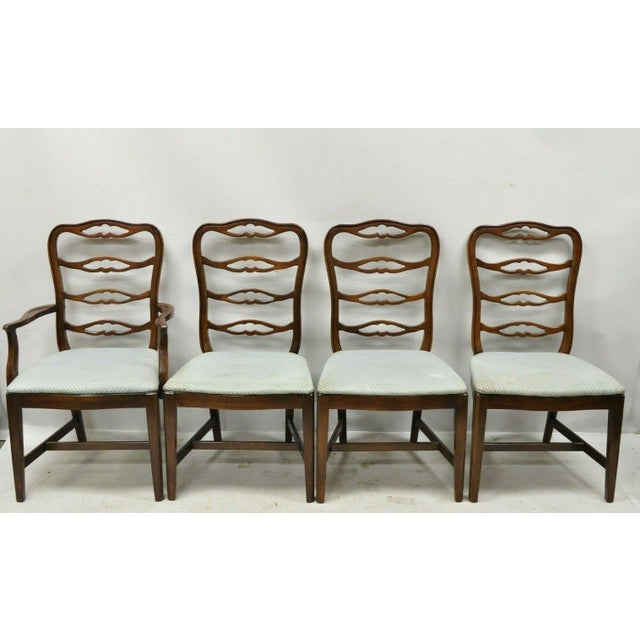 Vintage Thomasville Mahogany Ladderback Ribbon Back Dining Chairs - Set ... with Craftsmanship Secrets Behind Classic Brown Ladderback Mahogany Dining Chairs