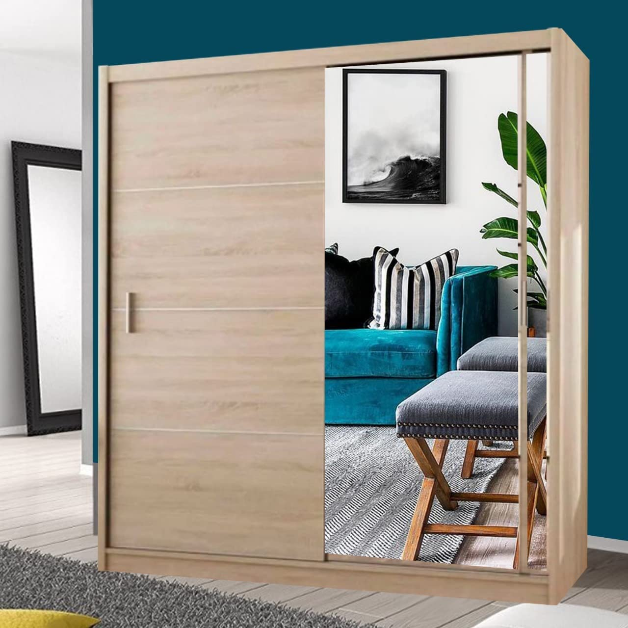 Vision Sliding Wardrobe ( Oak ) – Sliding Wardrobes 4 U for Natural Oak Sliding Wardrobes Understanding Durability and Style