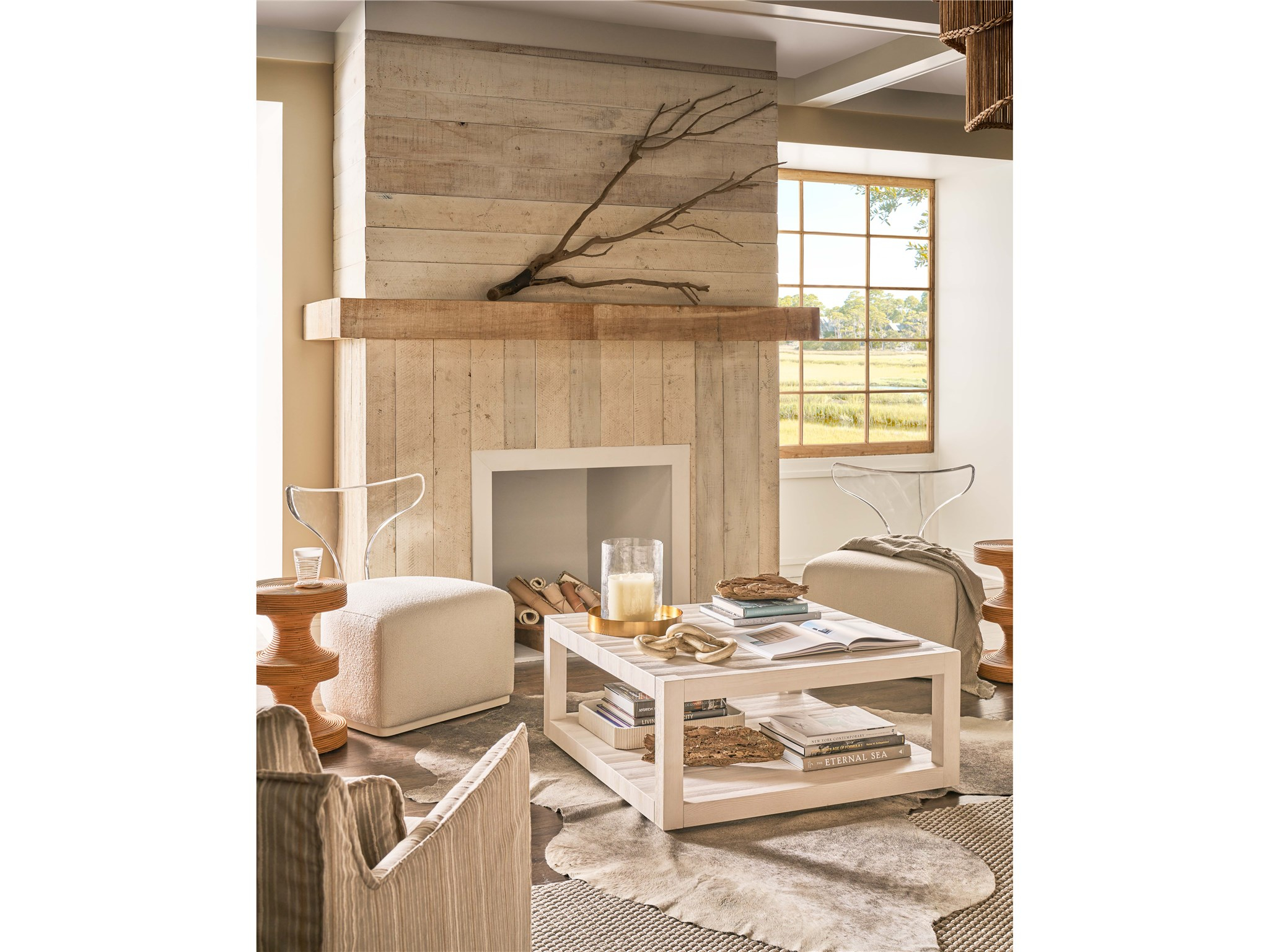 How The Coastal Living Weekender Hermosa Square Cocktail Table Enhances Coastal Decor