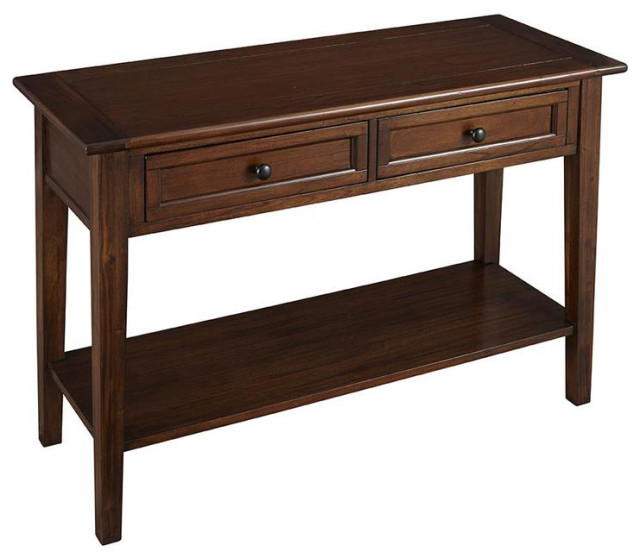 Westlake 2 Drawer Sofa Table, With Shelf - Transitional - Console ... pertaining to Craftsmanship and Comfort Exploring the Westlake 2-Drawer Cocktail Table