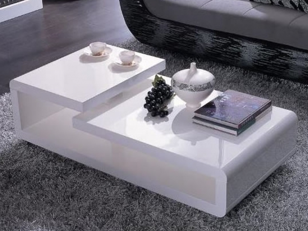 White Lacquer Coffee Table Design Images Photos Pictures inside Buono High Gloss White Lacquer With 1/2 Clear Glass Coffee Table