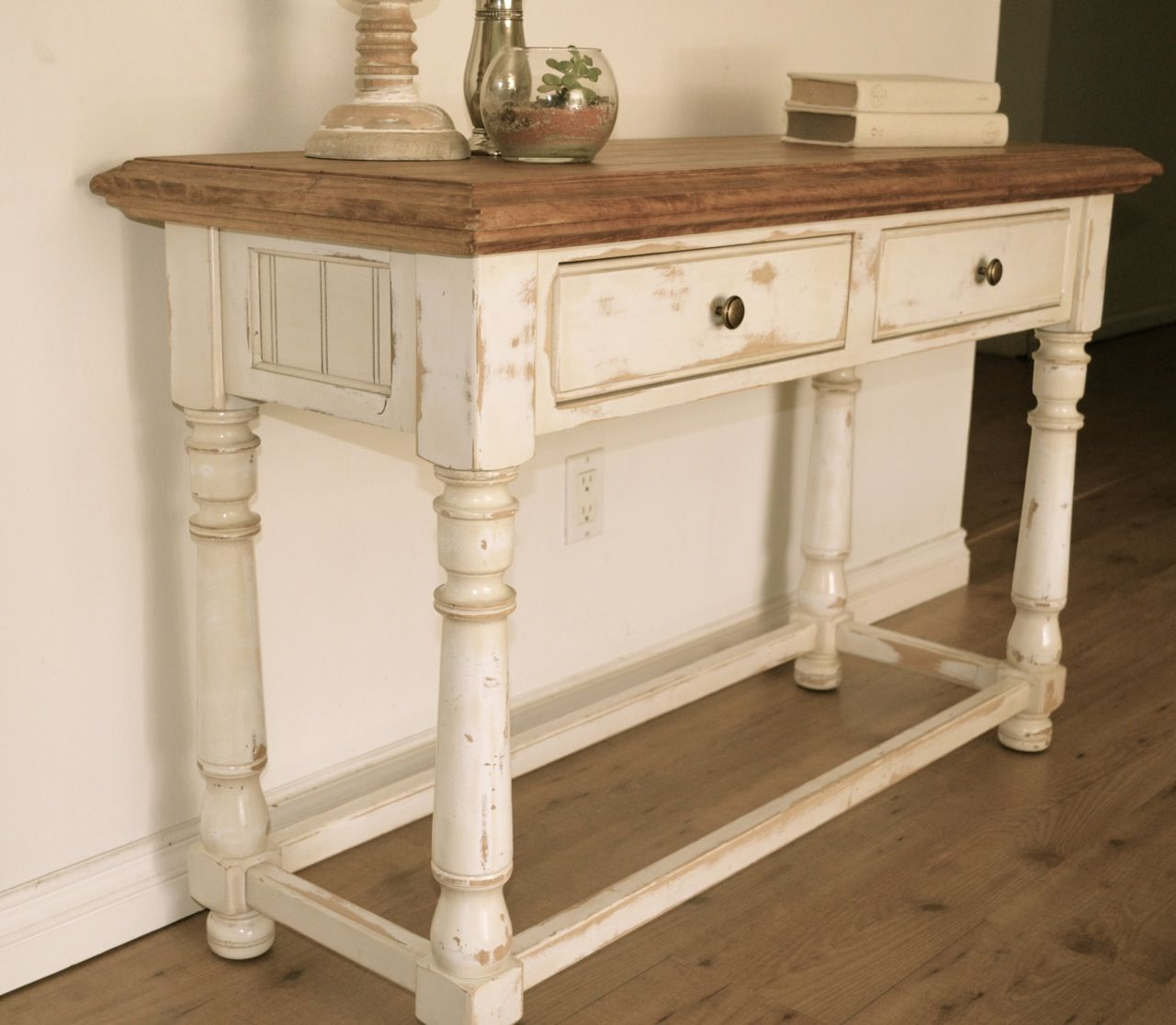 White Wood Distressed Farm Table intended for Unlock Charming Style The Distressed White Coffee Table With Turned Legs
