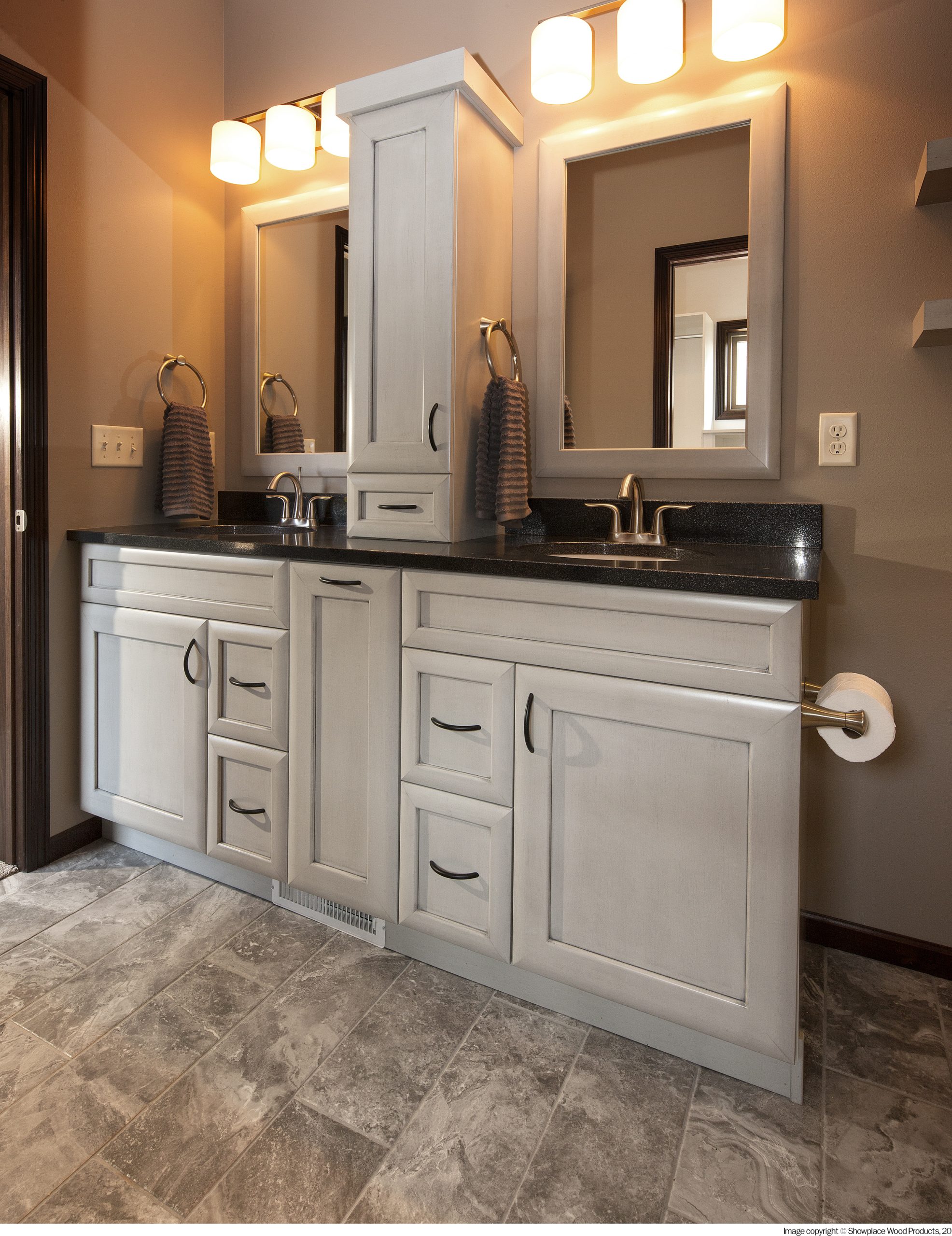 101 Built-In Cabinets For Bathrooms: Uncover Hidden Storage Solutions pertaining to 80&amp;quot;Dbl Bathroom Vanity White, Carrara Countertop, Sinks, Med.cabinets