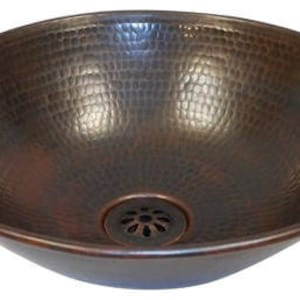 14&amp;quot; Round Hand Hammered Copper Vessel Sink -- Drain Included - Etsy throughout I Tested 8 Bathroom Sinks and This One Stood Out (No, It&amp;amp;#039;s Not the Expensive One)