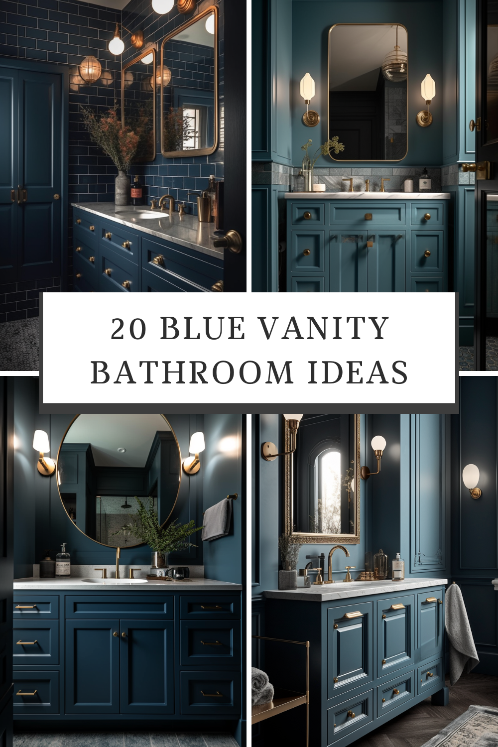 20 Blue Vanity Bathroom Ideas | Blue Vanity, Blue Bathroom, Blue ... for 60&amp;quot;Dbl Vanity Dark Blue