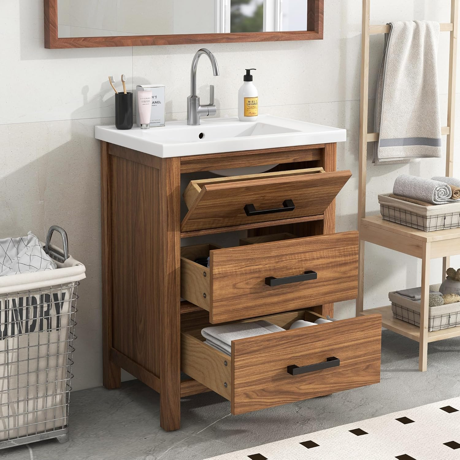 24 Inch Bathroom Vanity With Sink And Drawers: 6 Functional Designs throughout Understanding the Appeal of DHP Missouri 24 Inch Bathroom Vanity in Modern Homes