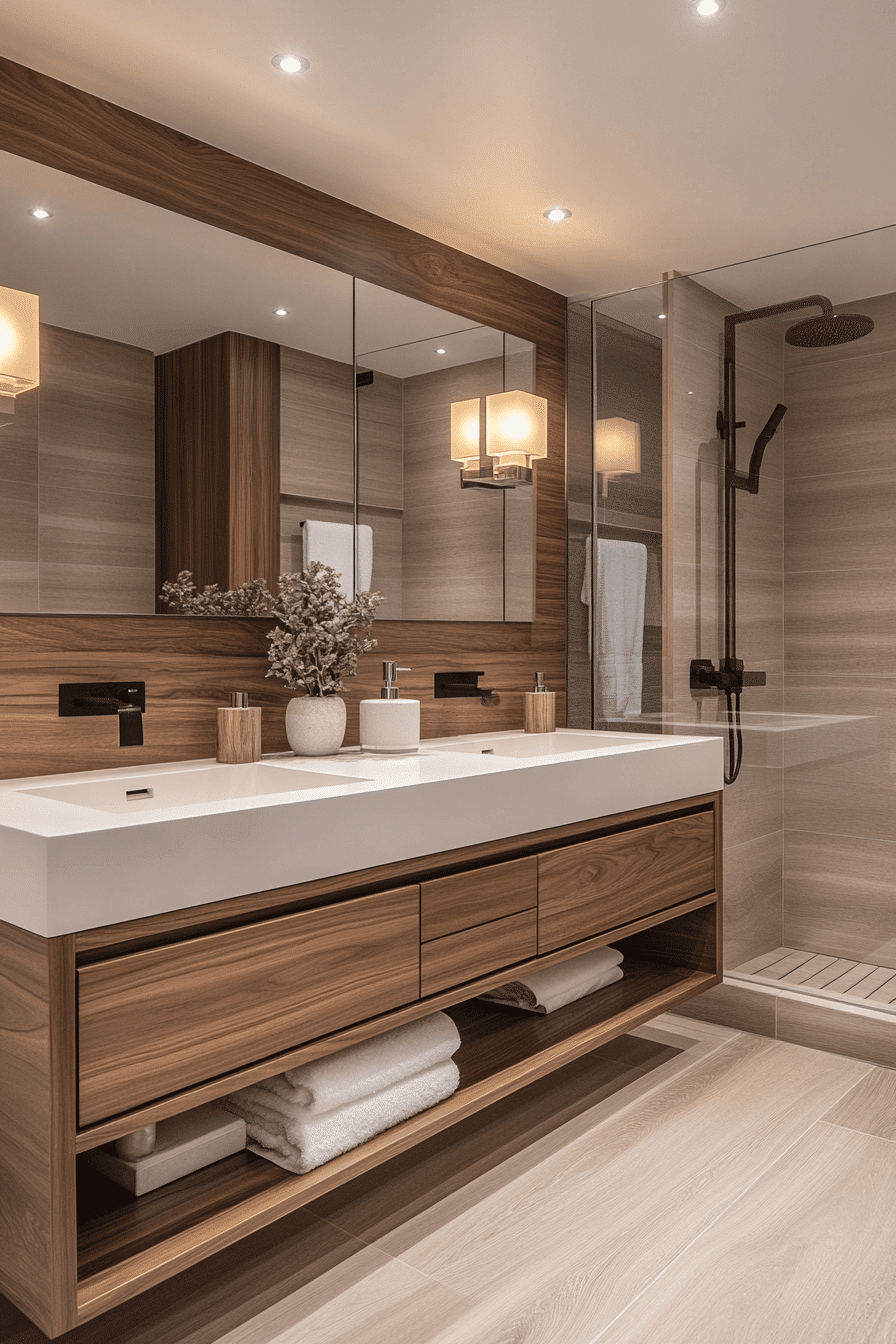 29 Double Sink Bathroom Vanity Ideas For A Stylish And Spacious ... for Freestanding Bathroom Vanity