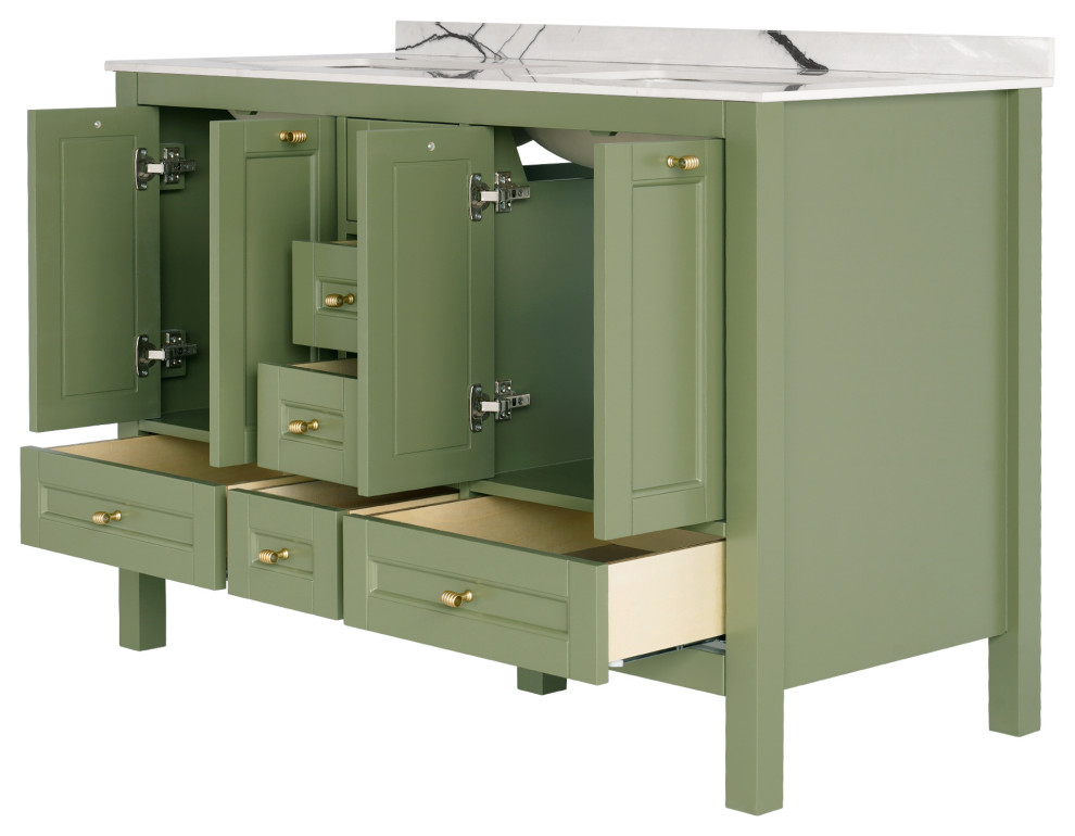 Green bathroom vanity 48 inches double sink practical tips for installation and maintenance
