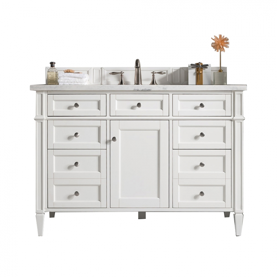 48 Inch Single Sink White Bathroom Vanity With Choice Of Top in 48&amp;quot;Sgl Bathroom Vanity White