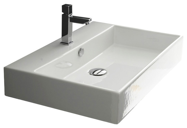 Ada Ceramic Wall Mounted Or Vessel Bathroom Sink, 27.6&amp;quot;X17.7 ... inside Ada Ceramic Wall Mounted Sink, Single Hole, 27.6&amp;quot;X17.7&amp;quot;, Unlimited 70.01