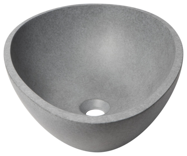 Alfi Brand 21&amp;quot; Solid Concrete Tear Drop Above Mount Vessel Sink ... intended for Why Most Vessel Sink Installations Fail (The ABCO21O Mistake I Made)