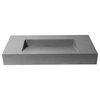 Alfi Brand Abco40R 40&amp;quot; Solid Concrete Rectangular Countertop Sink ... within Why Most Vessel Sink Installations Fail (The ABCO21O Mistake I Made)