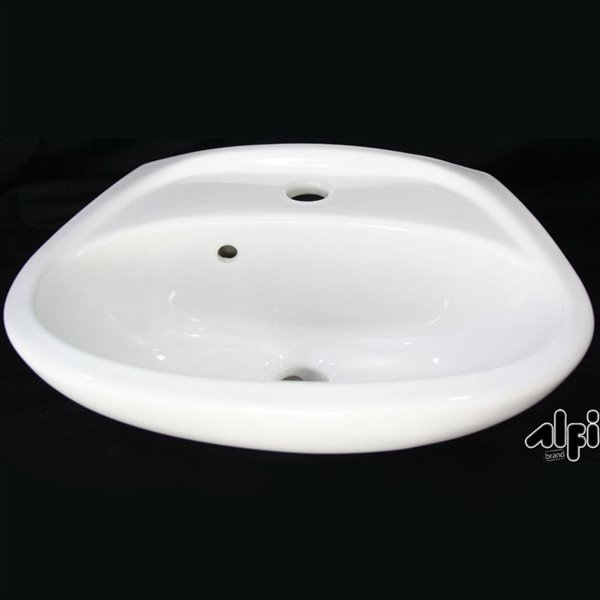 Alfi Brand White Wall-Mount Oval Bathroom Sink With Overflow Ab106 | Rona within The ALFI AB106 Mistake That Cost Me $800 to Fix (And How to Avoid It)