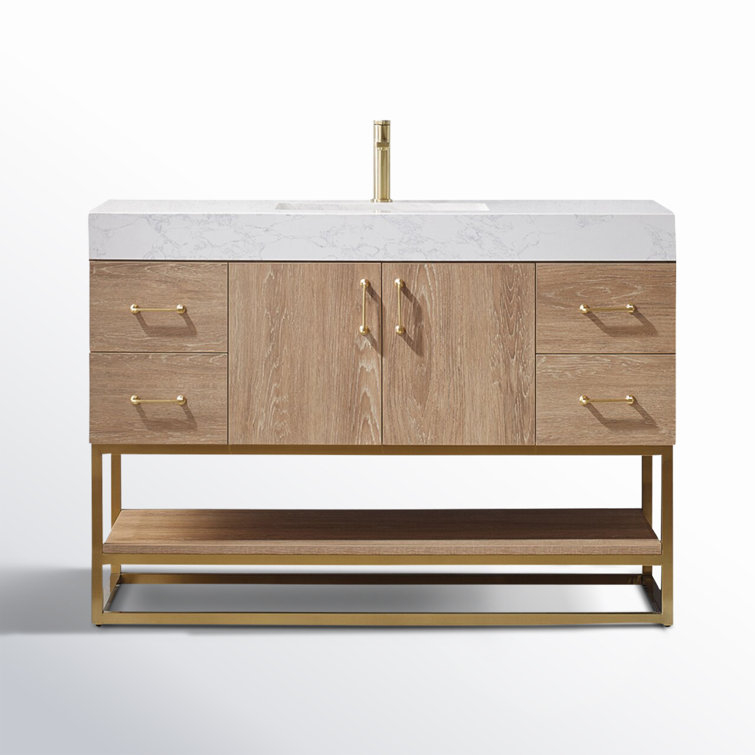 Alistair 48&amp;#039;&amp;#039; Single Bathroom Vanity &amp;amp; Reviews | Allmodern with regard to Designing bathrooms with modern elegance: 48 inch single vanity solutions