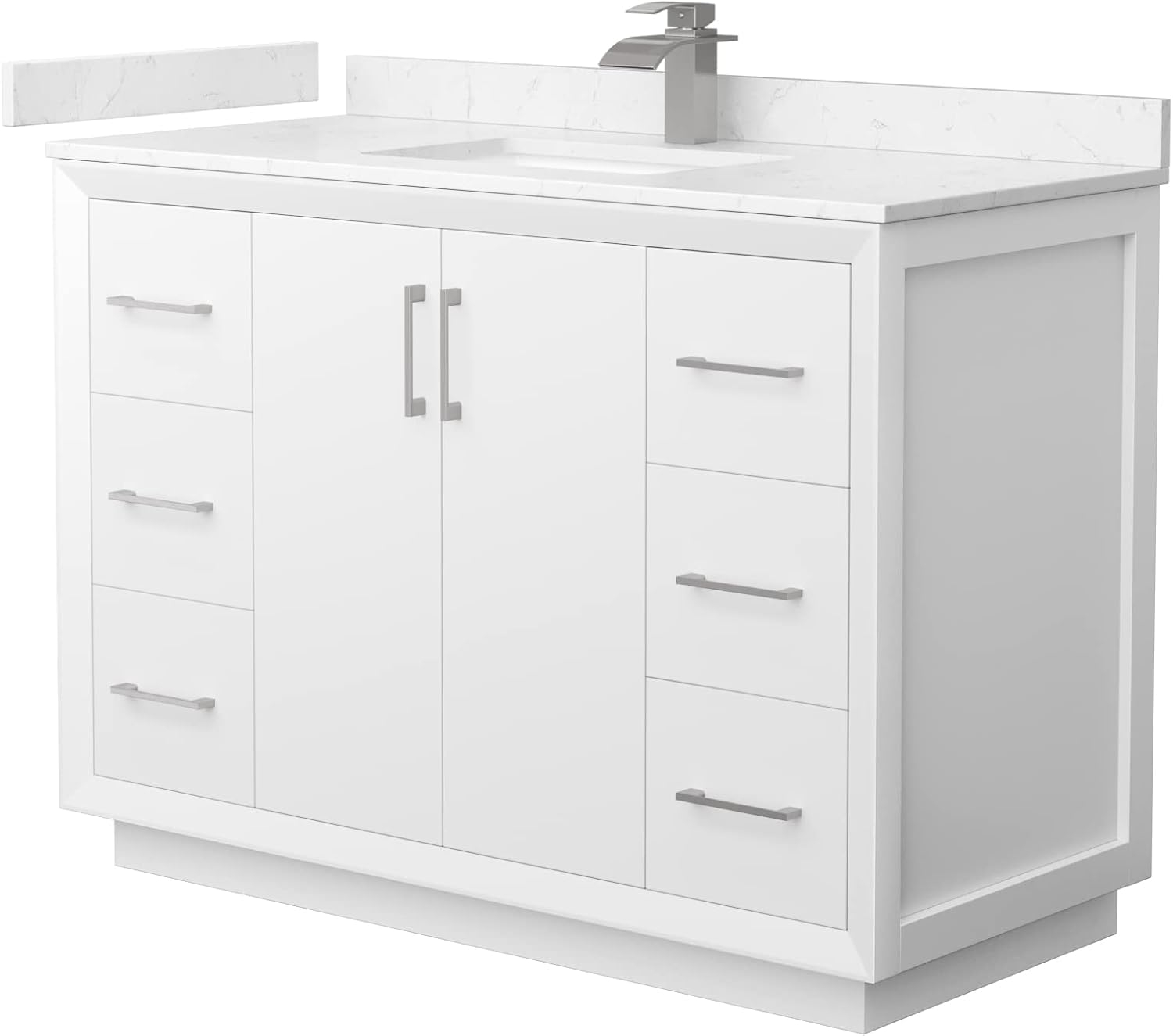 Amazon.com: Wyndham Collection Strada 48 Inch Single Bathroom Vanity In ... with regard to Installing 48 Inch SGL Bathroom Vanity White in Modern Homes