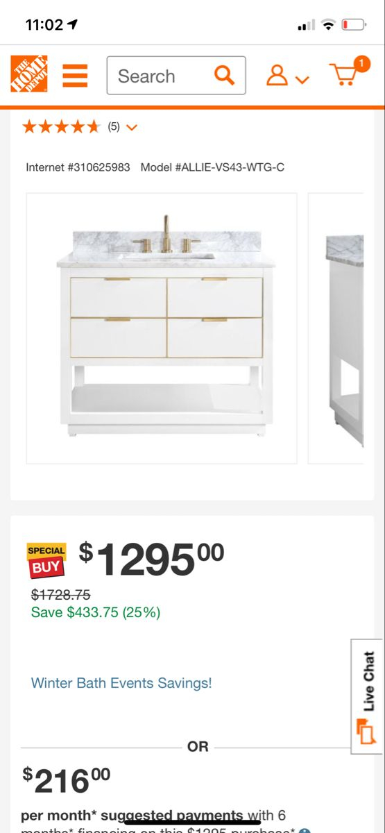 Avanity Allie 43 In. W X 22 In. D Bath Vanity In White With Gold Trim ... inside Avanity Allie 43 In