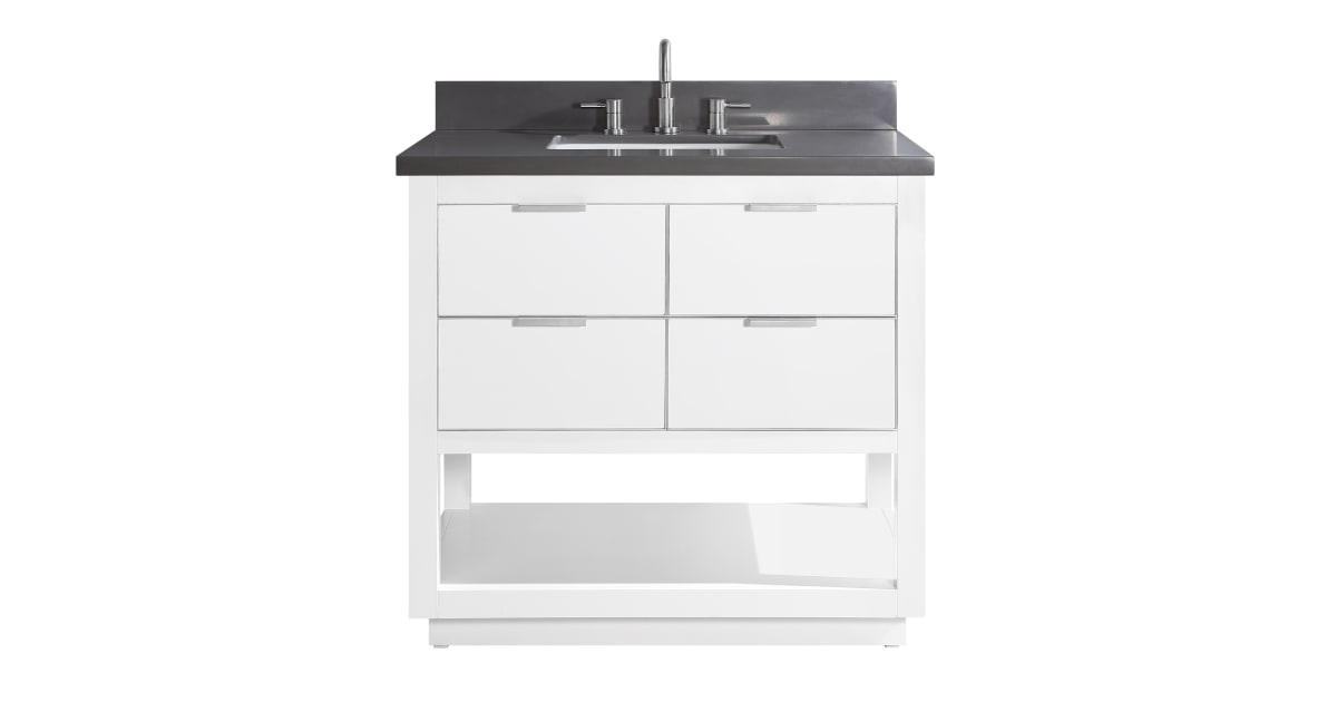 Avanity Allie-Vs37-Wts-Gq Allie 37&amp;quot; Free Standing Single Basin Vanity ... inside The Science Behind Avanity Allie 37 In and Its Practical Applications