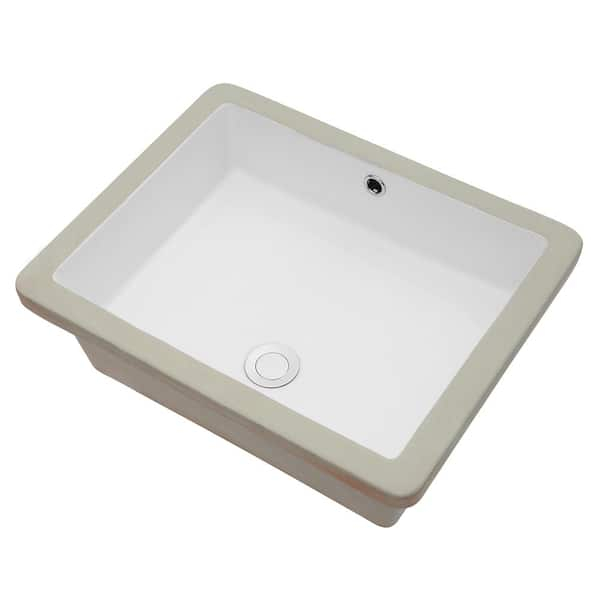 Avanity Undermount Bathroom Sink In White Cum20Wt-R - The Home Depot in Avanity Cum20Wt-R 20&amp;quot; Rectangular Vitreous China Undermount Sink - White