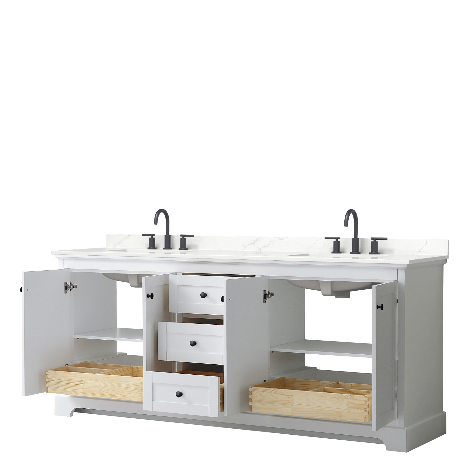 Avery 80&amp;quot; Double Bathroom Vanity - White | Beautiful Bathroom Furniture ... regarding Avery 80&amp;quot; White Double Vanity