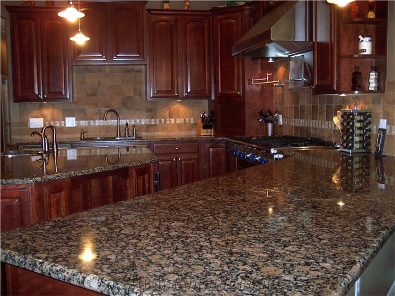 Comparing Baltic Brown Granite with other vanity countertop materials