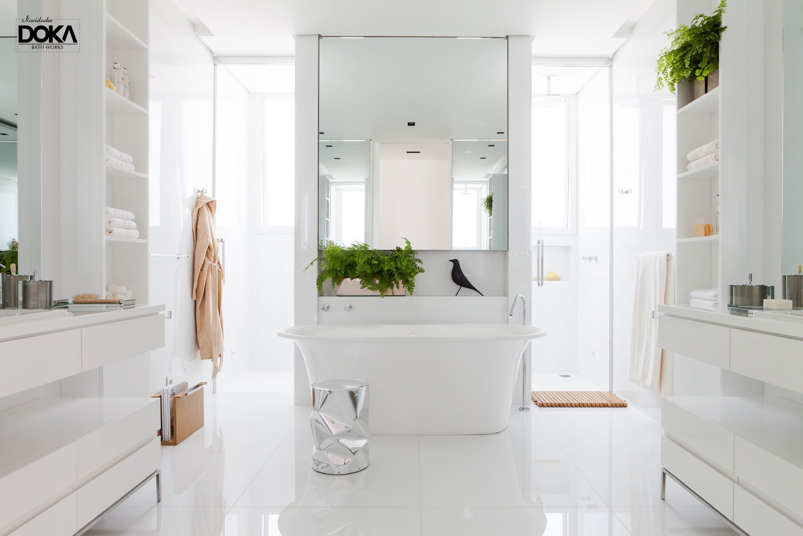 Banheira Monaco No Projeto All White De Diego Revollo. | Decoração ... pertaining to Swiss Madison Sm-Ws342 Monaco 18&amp;quot; Circular Ceramic Wall Mounted - White