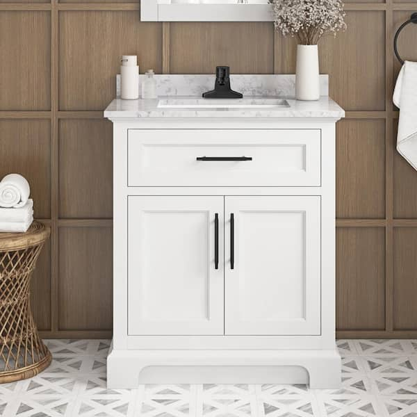 Bathroom Single Sink Cabinets throughout Design considerations for Hartford 48 inch single sink marble countertop bathroom vanity white