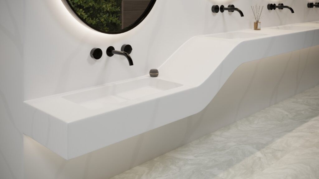 The Practical Advantages of Solid Surface Materials in Bathroom Vanities