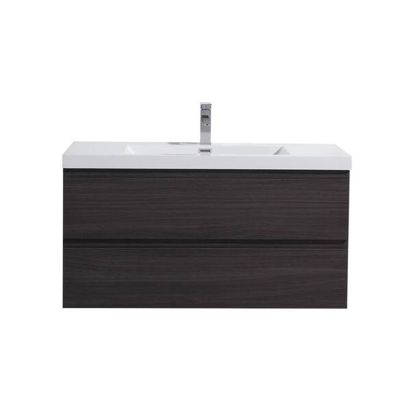 Bohemia 42 In. W Bath Vanity In Dark Gray Oak With Reinforced Acrylic ... with regard to A Comprehensive Guide to Installing and Caring for Bohemia 42-Inch Acrylic Surfaces