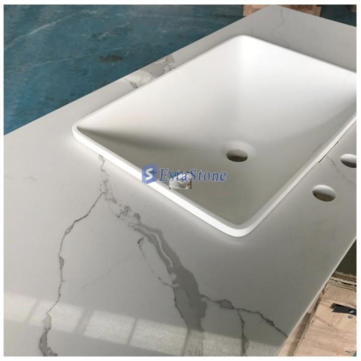Calacatta White Quartz Vanity Tops With Sink - Estas Stone with Understanding the Appeal of Calacatta White Quartz Vanity Tops