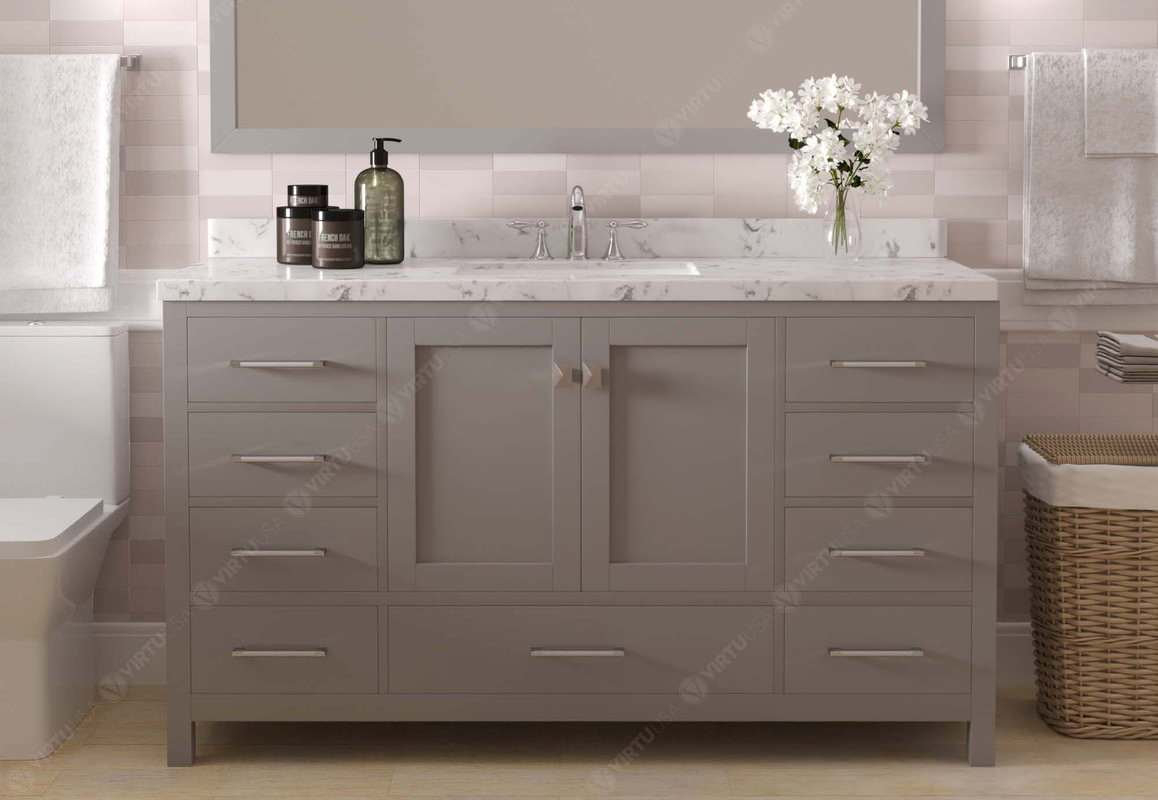Creating a Modern Bathroom Look with a 60 Single Bath Vanity Dark Gray