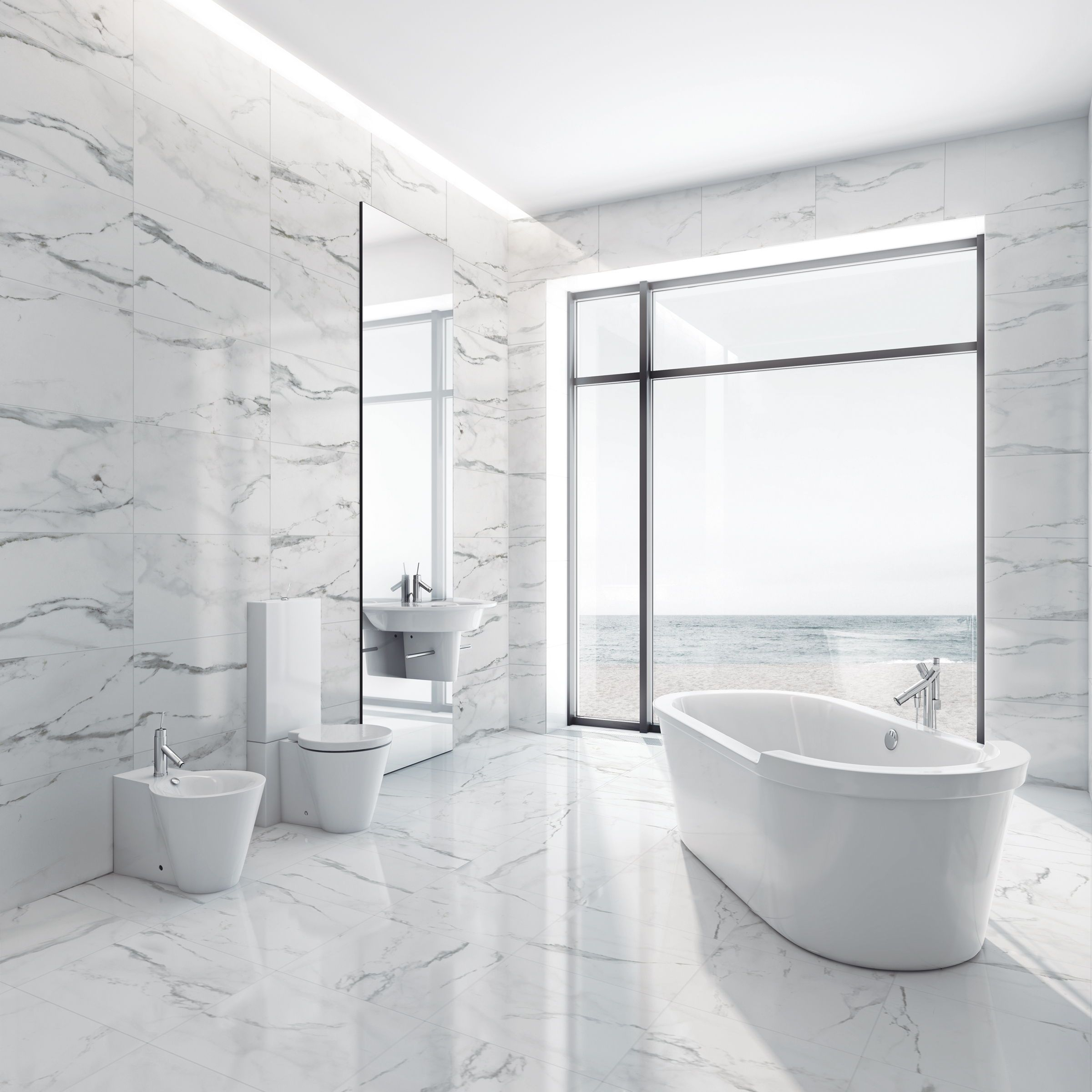 Carrara Marble Bathroom Designs intended for How Carrara Marble Finish Countertops Enhance Bathroom Aesthetics