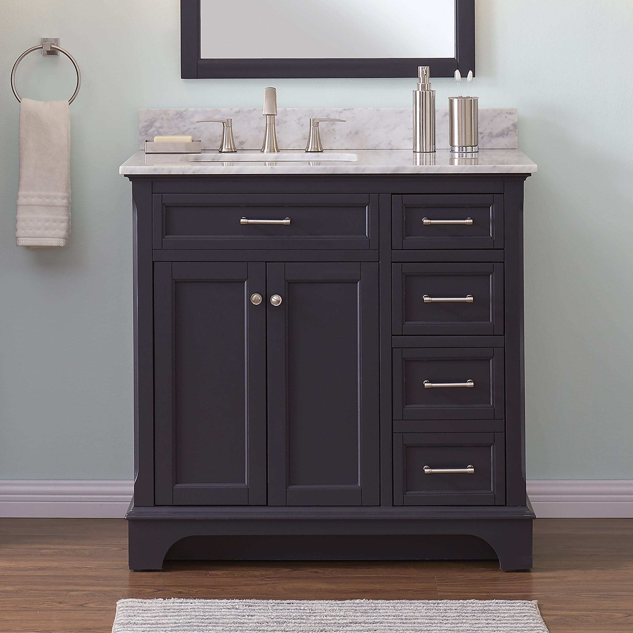 Dark Gray Bathroom Vanity – Rispa throughout How 30&amp;quot; SGL Bathroom Vanity Dark Gray Enhances Your Home&amp;#039;s Aesthetic Appeal